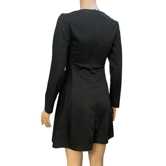 Cos Pleated Mini Dress Size 2 Fit And Flare Minimalist Classic Preppy V Neck - Picture 5 of 8